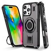 Недорогие Чехлы для iPhone-телефон Кейс для Назначение iPhone 16 Про Макс Плюс Айфон 15 Про Макс Плюс iPhone 14 13 12 Pro Max Plus Кейс на заднюю панель Кольца-держатели Защита от удара Ретро ТПУ ПК