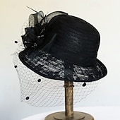 cheap Fascinators &amp; Hats-1950s Retro Vintage Hat Women's Valentine's Day Derby Ascot Horse Racing Festival Adults' Hat All Seasons