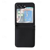 cheap Samsung Cases-Phone Case For Samsung Galaxy Z Flip 7 Z Flip 6 Z Flip 5 Z Flip 4 Back Cover Magnetic Support Wireless Charging Card Slot Retro TPU PU Leather