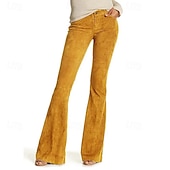 economico Fondi-Retrò Vintage Anni &#039;60 Hippie Lunghezza lunga Pantaloni a zampa d&#039;elefante Hippie Tinta unica Aderente &amp; Svasato Per donna Carnevale Abbigliamento quotidiano Parata dell&#039;Orgoglio Mese dell&#039;orgoglio