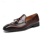 economico Semi-formale-scarpe derby kentucky marroni da uomo con dettaglio nappa - oxford in pelle lucida per eventi di corsa e occasioni formali