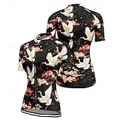 olcso Női trikók-Női Biciklis ruházat Állat Virág Rövid ujjú Kerékpár Póló Dzsörzé 3 hátsó zsebbel Hegyi biciklizés Gyors szárítás Anatómiai tervezés Bélfonalszövet Légáteresztő Sport Fekete Piros Tengerészkék Ruházat