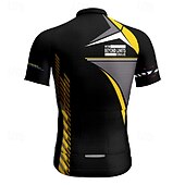 abordables Maillots pour hommes-Homme Maillot de cyclisme Géométrique Manche Courte Cyclisme T-shirt Maillot avec 3 poches arrière VTT Vélo tout terrain Séchage Rapide Design Anatomique Évacuation de l&#039;Humidité Respirant Des sports