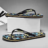 cheap Vacation Sandals-Men&#039;s Camouflage Flip-Flops with Durable Rubber Sole - Perfect for Outdoor and Beach Activities