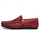 abordables Chaussures sans lacets &amp; mocassins-Mocassins brodés de fleurs pour hommes en daim jaune - des chaussures élégantes à enfiler parfaites pour les sorties décontractées et les événements artistiques