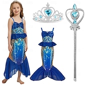 cheap Girls&#039; Costumes-The Little Mermaid Little Mermaid Princess Mermaid Dress Theme Party Costume Cosplay Movie Cosplay for Girls&#039; Kid&#039;s Carnival Masquerade Party Holiday