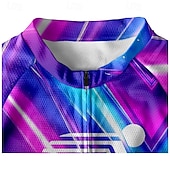 abordables Maillots pour hommes-Homme Maillot de cyclisme Manche Courte Cyclisme T-shirt Maillot avec 3 poches arrière VTT Vélo tout terrain Respirant Séchage Rapide Design Anatomique Évacuation de l&#039;Humidité Pourpre foncé Bleu