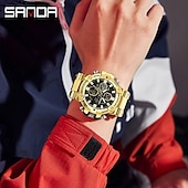 abordables Relojes digitales-SANDA Hombre Reloj Digital Esfera Grande Al Aire Libre Deportes Moda Luminoso Despertador Calendario Cronógrafo Silicona Reloj