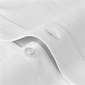 お買い得  メンズノンアイロンシャツ-男性用 ドレスシャツ ノンアイロンシャツ 平織り 結婚式 アウトドア ライトブルー ブラック ホワイト スカイブルー 半袖 ワイドカラー 夏 春 衣類