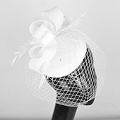 preiswerte Faszinator-Kopfstück Federn Sinamay Hochzeit Abendgesellschaft Elegant Hochzeit Mit Feder Kopfschmuck Kopfbedeckung