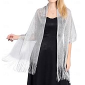 abordables enveloppes d&#039;invité de mariage-Écharpe Femme Élégant Sans manches Polyester Boléros de Mariage Avec Couleur unie Pour Soirée Printemps &amp; Été