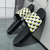 abordables Sandales décontractées-sandales à enfiler géométriques vibrantes pour hommes – chaussures d&#039;été décontractées pour la plage et la piscine