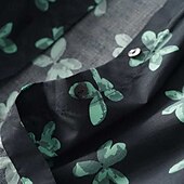 voordelige Overhemden-Dames Overhemd Katoenen linnen overhemden Linnen overhemd Knoop omhoog Bloem Dagelijks Stijlvol Casual Korte mouw Overhemdkraag Normale tops Dagelijks Feestdagen Uitgaan Knop Afdrukken Zwart Lente