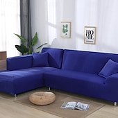 baratos Cobertura de Sofa-capas de sofá cor sólida à prova de poeira capas de sofá todo-poderosas capa de sofá elástica capa de sofá de tecido supermacio com uma capa de reforço grátis (cadeira/sofá de dois lugares/3 lugares/4