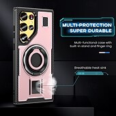 お買い得  サムスン用ケース-電話 ケース 用途 サムスンのギャラクシー S24 Ultra Plus S23 Ultra Plus A55 A35 A25 A15 5G A54 A34 A14 バックカバー バンカーリング 耐衝撃 レトロ風 TPU PC