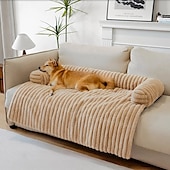 cheap Pet Sofa Cover-Pet Couch Cover for Sofa, Calming Dog Bed for Couch, Fluffy Plush Dog Couch Mat for Furniture Protector for Large Medium Small Dogs and Cats