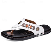preiswerte Urlaubsandalen-Sportliche Flip-Flops aus Kunstleder für Herren mit sportlichem Logodetail – strapazierfähiges, lässiges Sommerschuhwerk für aktives Tragen