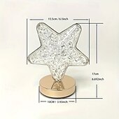 economico Lampade da tavolo-lampada da tavolo a led a forma di stella di cristallo dimmerabile ricaricabile touch dimmerabile luce notturna con 3 colori illuminazione camera da letto soggiorno natale decorazione della casa