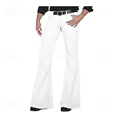 cheap Bottoms-Mens Bell Bottom Jeans Pants 70s Disco Outfits for Men Vintage Flared Jeans