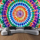 cheap Mandala Tapestry-Mandala Bohemian Hanging Tapestry Tie Dye Wall Art Large Tapestry Mural Decor Photograph Backdrop Blanket Curtain Home Bedroom Living Room Decoration