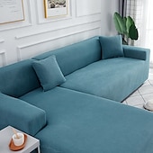 cheap Sofa Cover-Elastic Jacquard Fabric Sofa Cover Stretch Couch Cover Sectional L Shape Sofa Slipcover Corner Case for Living Room 1/2/3/4 Seat