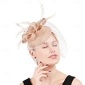 preiswerte Hochzeit Kopfschmuck-Kopfstück Sinamay Hochzeit Abendgesellschaft Elegant Hochzeit Mit Unifarbe Kopfschmuck Kopfbedeckung
