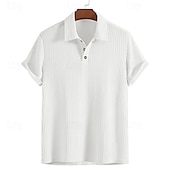 economico Camicie Popover da Uomo-Per uomo Camicia Camicia Estiva Camicia casual Camicia da Spiaggia Camicia con Bottoni Nero Bianco Rosso Borgogna Blu reale Manica Corta Semplice Colletto a Camicia Vacanza Camicia hawaiana
