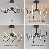 economico Luci a sospensione-moderna lampada a sospensione a led fai da te design luce regolabile 3000k-6500k con retrocomando sospensione nera lampada a sospensione regolabile adatta per sale da pranzo soggiorni camere da letto