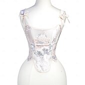 olcso Fűzők-Retró Középkori Reneszánsz Fűző Prsluk Bustier Női Kelta Fantasy Mindszentek napja Farsang Álarcos mulatság Parti Alkalmi / Napi LARP Felnőttek Fűző