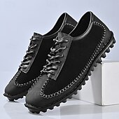 economico Sneakers da uomo-scarpe casual da uomo con lacci fatte a mano color bordeaux e grigio – scarpe da passeggio in pelle vintage