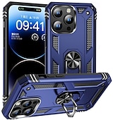 abordables Carcasas iPhone-Funda para iPhone 16 Pro Max Plus iPhone 15 Pro Max Plus iPhone 14 13 12 11 Pro Max Plus Carcasa trasera con soporte magnético antichoque retro TPU PC