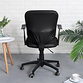 preiswerte Wasserdichte Abdeckung-Stretch-Stuhlbezüge für Computerstühle, wasserdicht, Kunstleder, geteilter Bürostuhlbezug, Gaming-Sessel, Sitzbezug, schmutzabweisend, abnehmbar