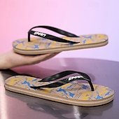 cheap Vacation Sandals-Men&#039;s Camouflage Flip-Flops with Durable Rubber Sole - Perfect for Outdoor and Beach Activities