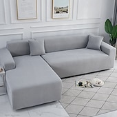 cheap Sofa Cover-Elastic Jacquard Fabric Sofa Cover Stretch Couch Cover Sectional L Shape Sofa Slipcover Corner Case for Living Room 1/2/3/4 Seat
