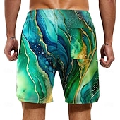 preiswerte Geometrischer Druck-Herren Geometrisch Marmor Abstrakte Kunst Gefütterte Shorts 2 in 1 Badeshorts Badeshorts Mittlere Taille Hawaiianisch Urlaub Ferien Strandbekleidung Seitentaschen Mit Kompressionsfutter Elastischer