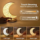 economico Lampade da tavolo-lampada da tavolo a led a forma di stella di cristallo dimmerabile ricaricabile touch dimmerabile luce notturna con 3 colori illuminazione camera da letto soggiorno natale decorazione della casa