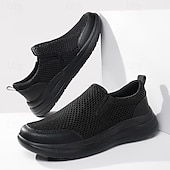 billiga Slip-ons och loafers till herrar-moderna slip-on-sneakers för män, grå mesh med elastisk slingring, snygga och bekväma urbana skor