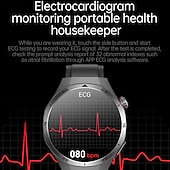 abordables Relojes inteligentes-696 ET456 Reloj inteligente 1.56 pulgada Smartwatch Reloj elegante Bluetooth ECG + PPG Podómetro Recordatorio de Llamadas Compatible con Android iOS Hombre Llamadas con Manos Libres Recordatorio de