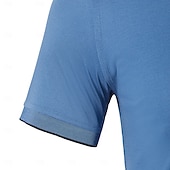 ieftine Polo clasic pentru bărbați-Pulover polo tricotat pentru bărbați, din amestec de mătase și bumbac, stil business casual, cu rever, mânecă scurtă, formal, cu fermoar, în blocuri de culori, vară, negru, albastru, gri
