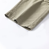 economico Classico-Per uomo Pantaloncini Cargo Capri Pantaloni capri Coulisse Elastico in vita Multi-tasche Semplice Comodità Indossabile Lunghezza al polpaccio All&#039;aperto Sport Quotidiano Moda Casual Nero Cachi