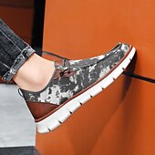 baratos Ténis para Homem-tênis masculino moderno slip-on, malha cinza com sola acolchoada, conforto leve para uso diário