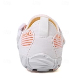 preiswerte Sneaker für Herren-Barfuß-Wasserschuhe für Herren – weiß und orange, schnelltrocknend, verstellbarer Klettverschluss – ideal für Strand- und Wasseraktivitäten
