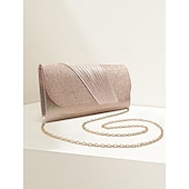 cheap Handbags-Handbag leatherette Wedding Evening Party Elegant Wedding With Pure Color Evening Handbag