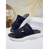 billige Komfortsandaler-slip-on mesh-sklier for kvinner - lette pustende komfortsandaler for fritidsklær og utendørsaktiviteter