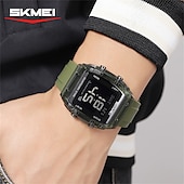 cheap Digital Watches-SKMEI 2409 Waterproof Electronic Watch Luxury Outdoor Countdown Stopwatch Digital Wristwatch For Man Women Calendar Led Light Silicone Watch