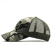 economico Cappellino da baseball da uomo-Per uomo Cappellino da Baseball Cappello da Sole Cappello da Camionista Cappuccio in rete Nero Verde Cotone Regolabile Moda Abbigliamento quotidiano Festival Motivo Colore Solido / Tinta Unita Casual