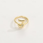 economico I regali-anello con lettera personalizzata, regalo per la mamma, anello con alfabeto regolabile placcato oro 18k, finitura liscia, anello iniziale a fascia aperta, gioielli eleganti per le donne