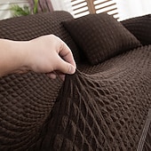 economico Copridivano-Copridivano elasticizzato elegante con reticolo a bolle 3D Copridivano Copridivano Copridivano Elastico in Spandex Copridivano Protettore con Gonna