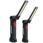 abordables Lampes de poche-Lampe de travail rechargeable à LED 1 pièce avec 5 modes d&#039;éclairage sélectionnables dotée d&#039;une base magnétique et d&#039;une conception pliable polyvalente. Idéal pour les réparations automobiles, le