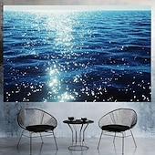 お買い得  オーシャンビーチのタペストリー-風景 海の波 吊るすタペストリー 壁アート 大きなタペストリー 壁画装飾 写真背景 ブランケット カーテン ホーム 寝室 リビングルーム 装飾